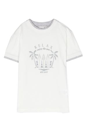white cotton tshirt ELEVENTY KIDS | EU8P21Z1292101GR